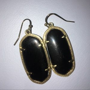Kendra Scott Elle Drop Earrings: Solid Black